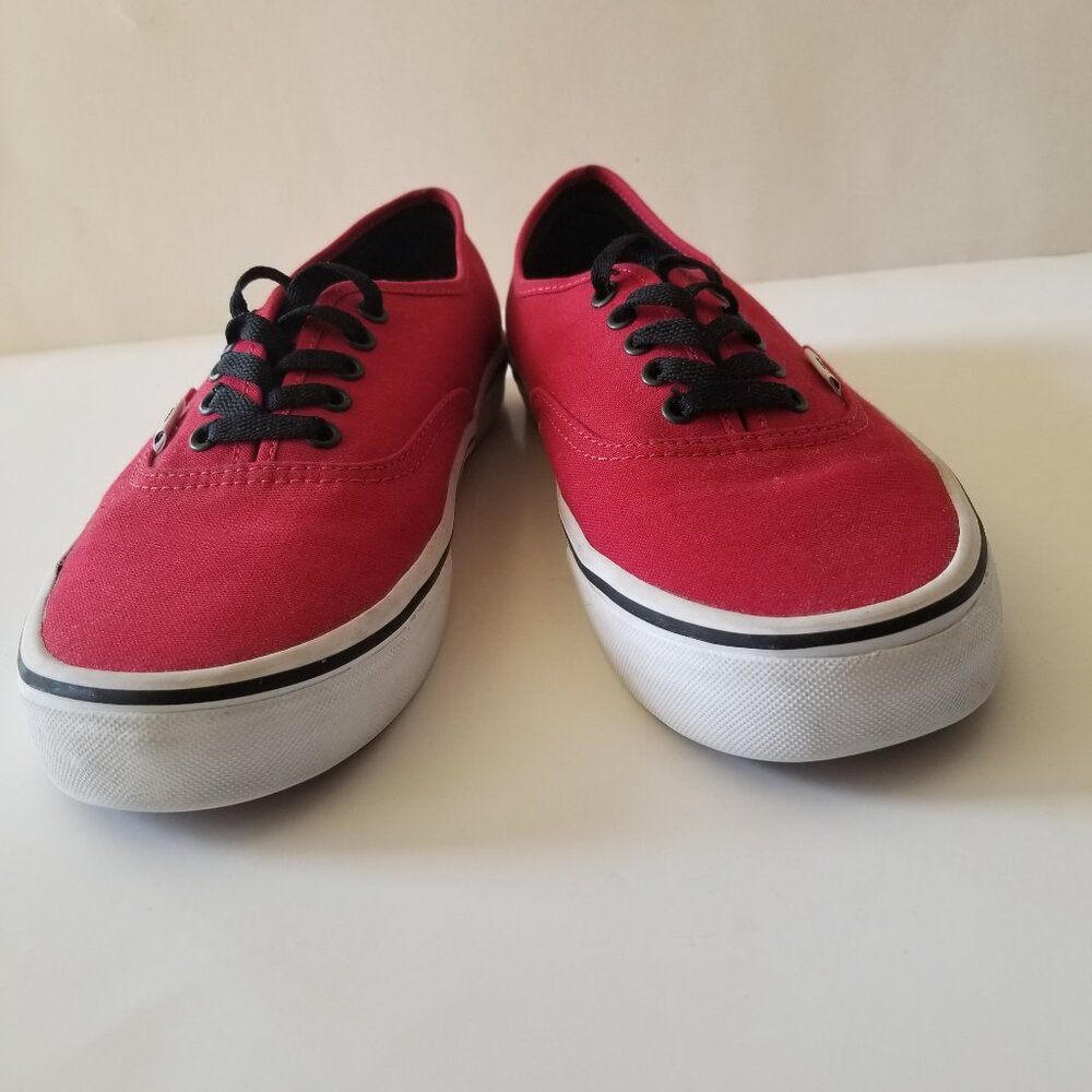 Vans Authentic Red Low Top Skateboard Men Sneaker size11.